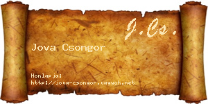 Jova Csongor névjegykártya